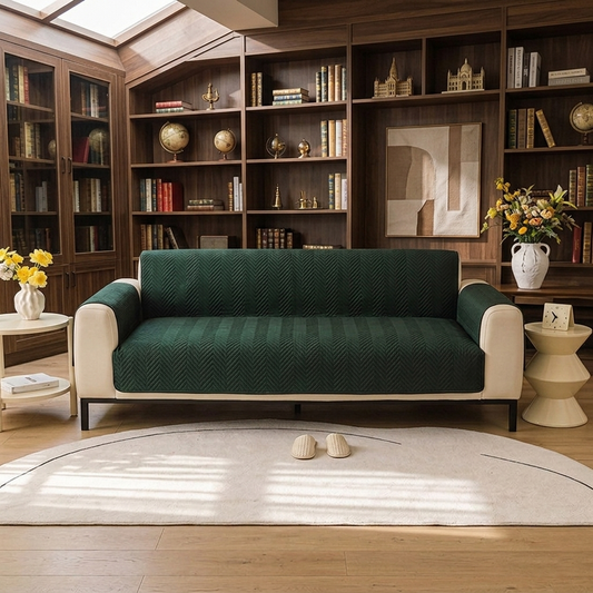 NEW MAT ULTRASONIC SUPER SOFT SOFA COVER (GREEN)
